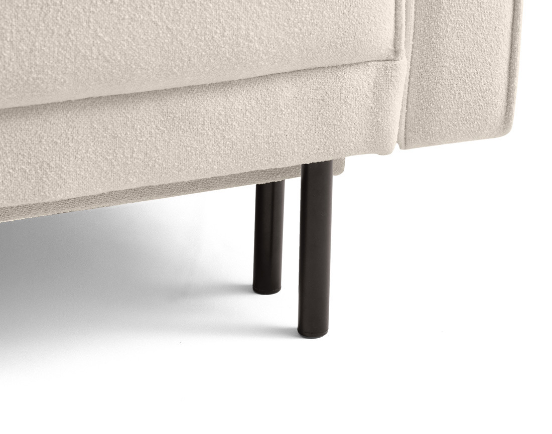 Canapé droit 3 places convertible avec coffre en tissu Charlie
