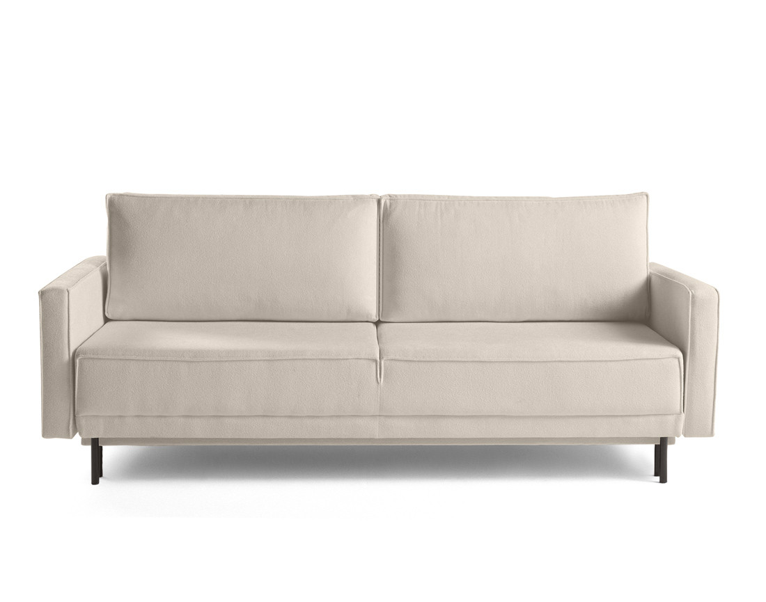 Canapé droit 3 places convertible avec coffre en tissu Charlie