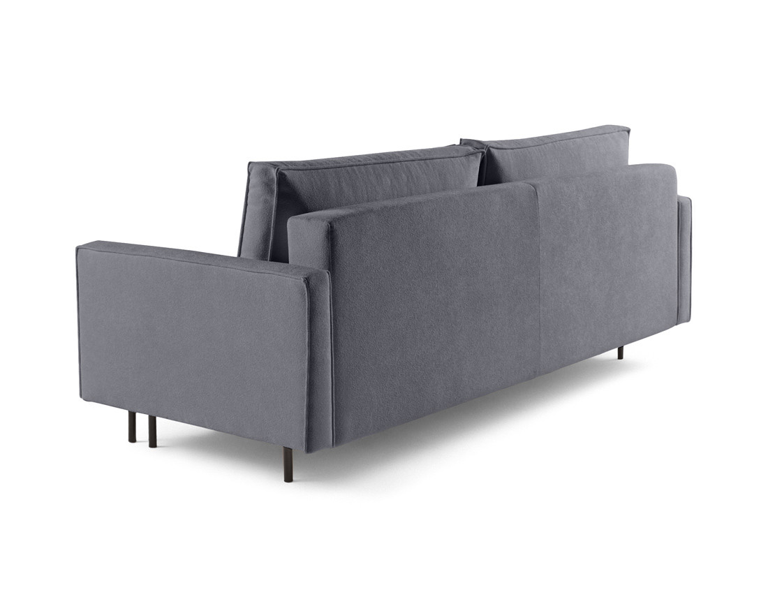 Canapé droit 3 places convertible avec coffre en tissu Charlie