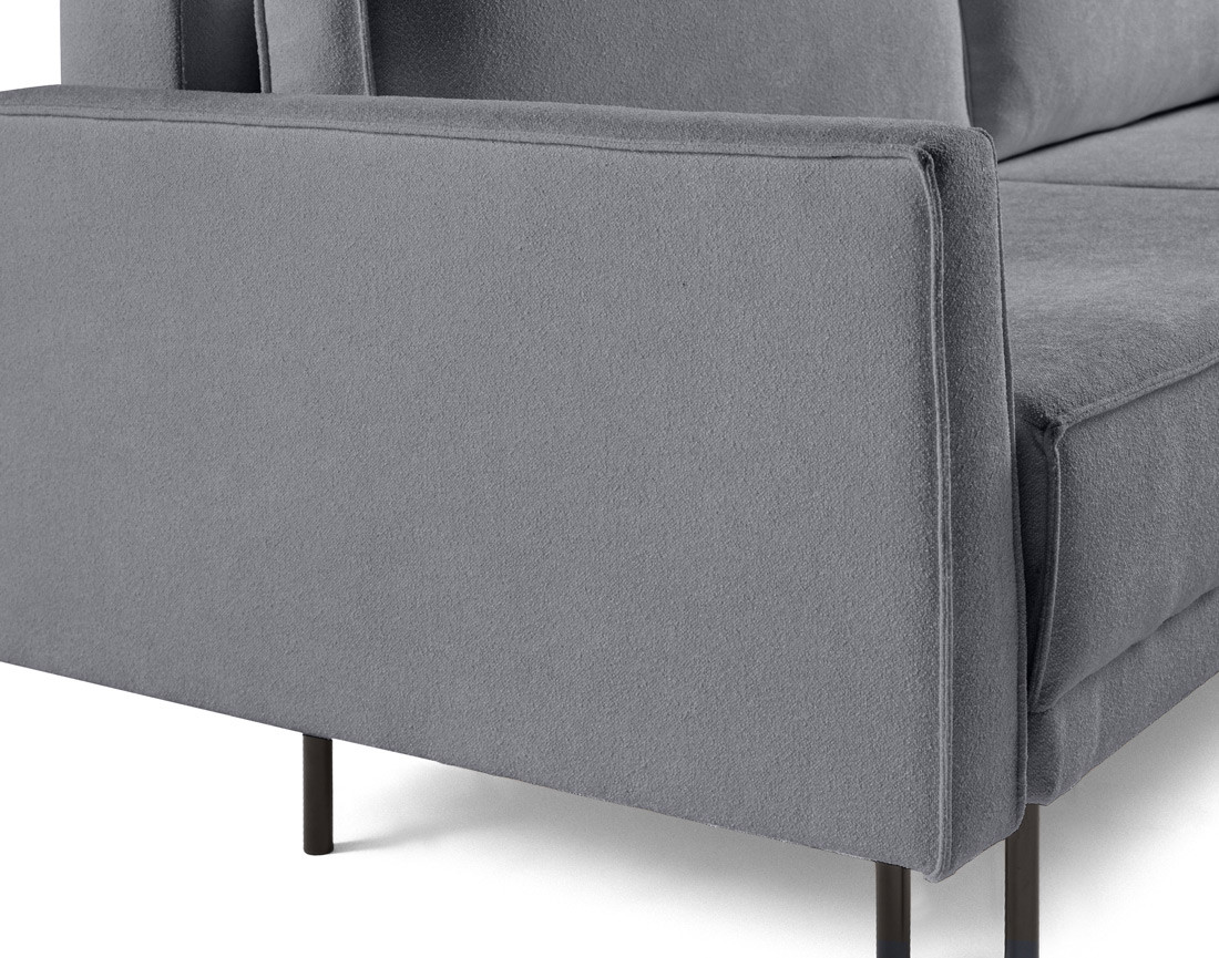 Canapé droit 3 places convertible avec coffre en tissu Charlie