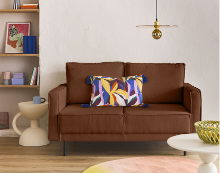 Canapé droit 2 places en tissu Charlie