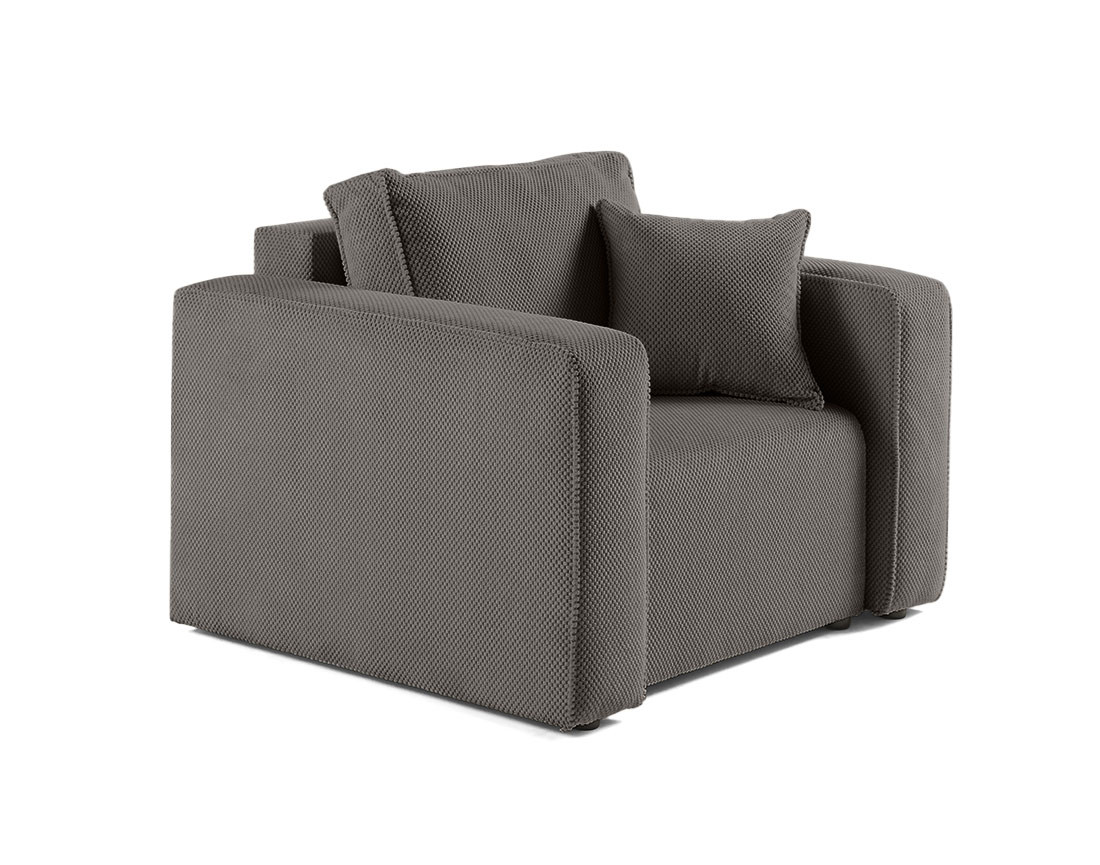 Fauteuil en velours texturé Topaze