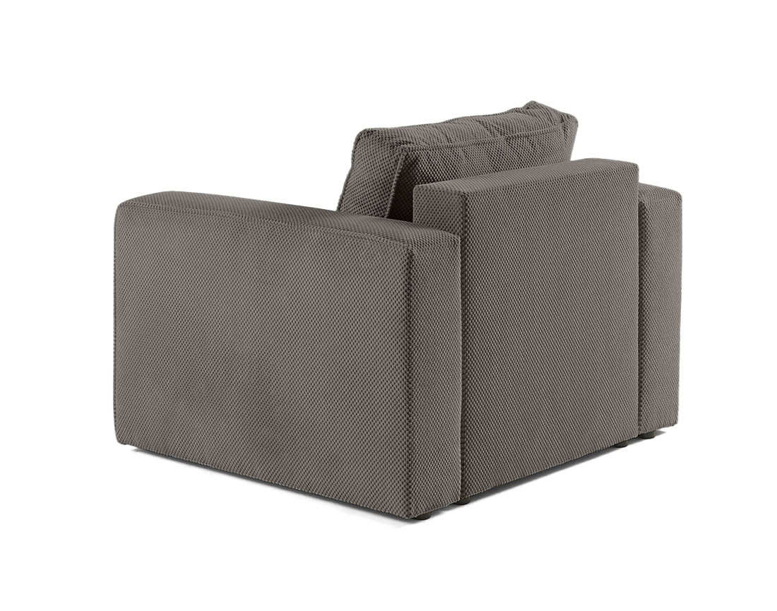 Fauteuil en velours texturé Topaze