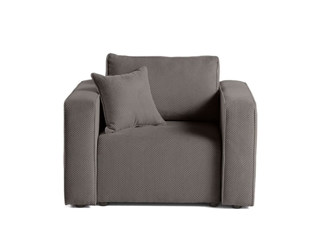 Fauteuil en velours texturé Topaze