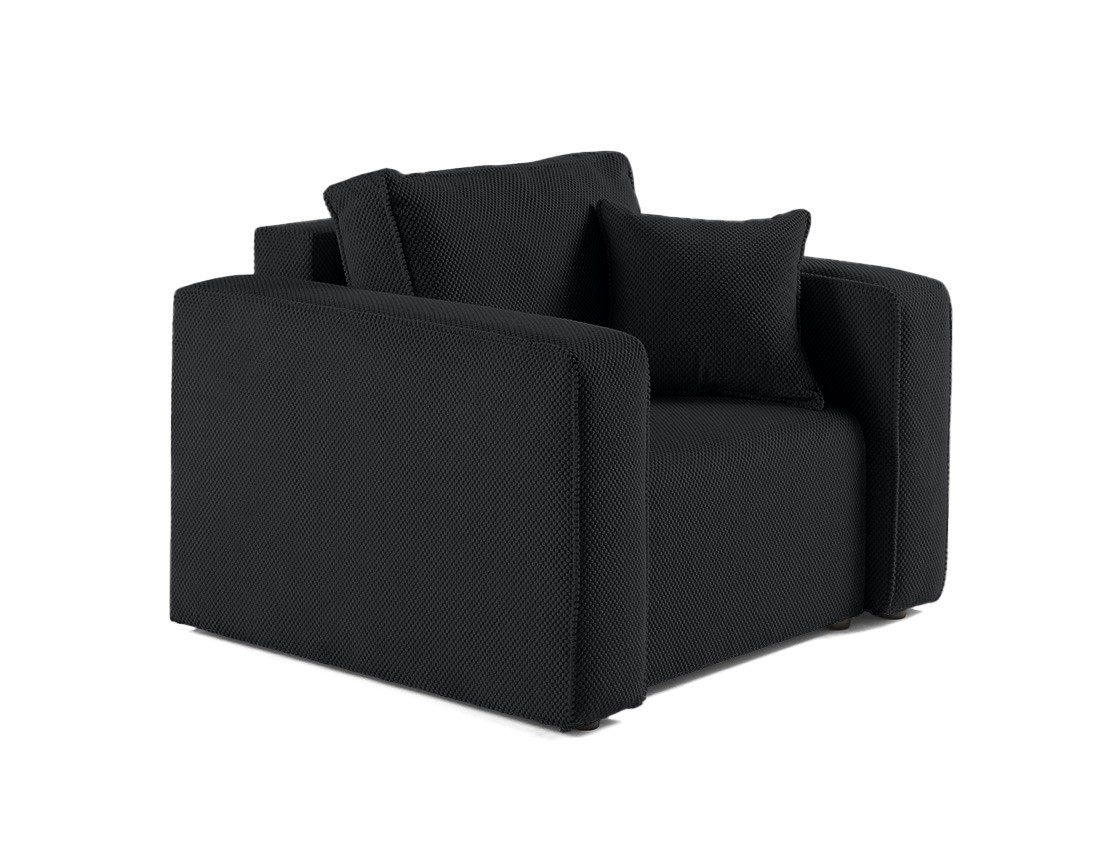 Fauteuil en velours texturé Topaze