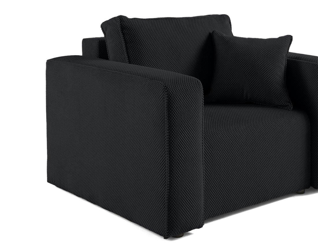 Fauteuil en velours texturé Topaze