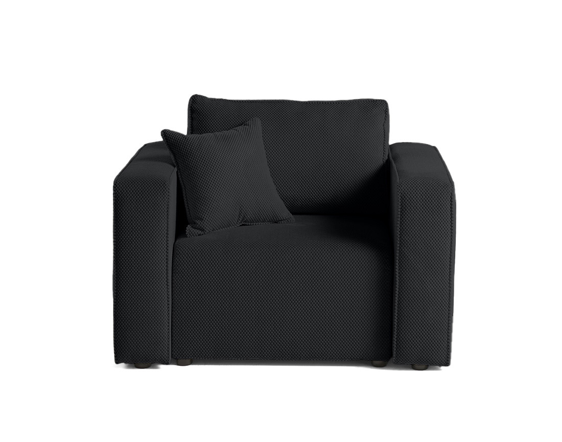 Fauteuil en velours texturé Topaze
