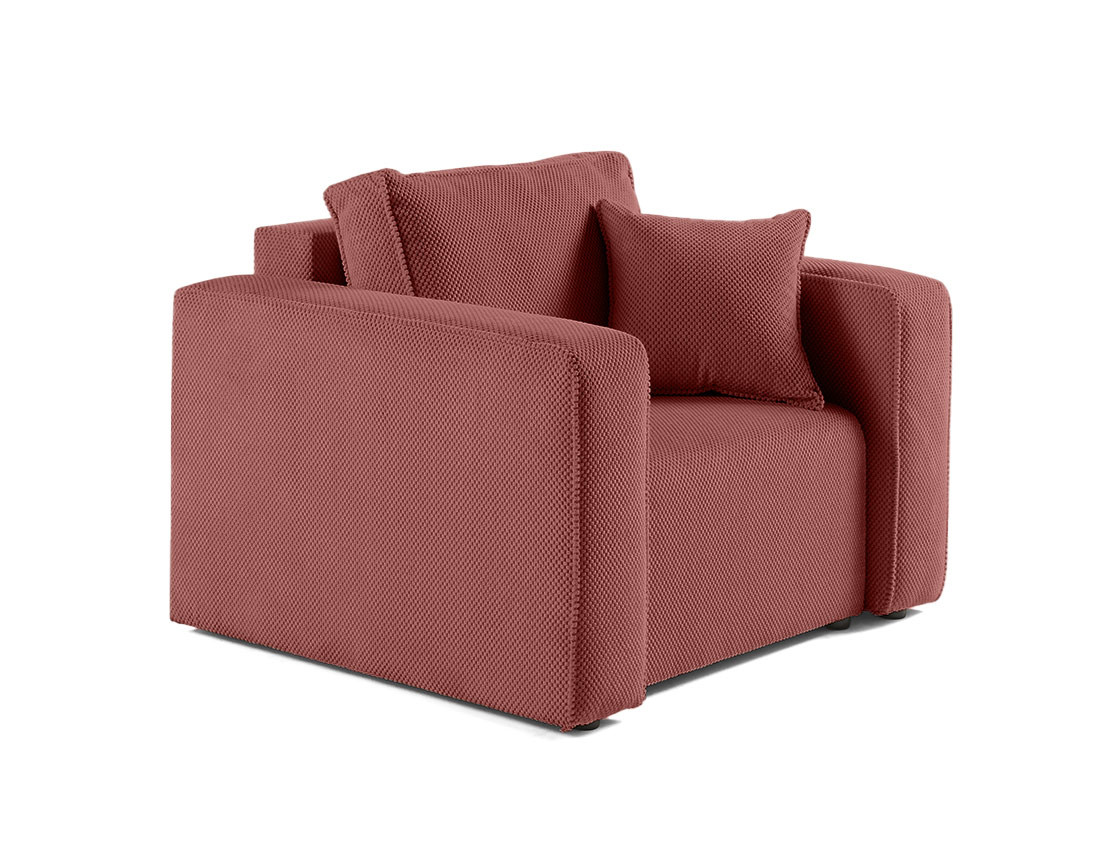 Fauteuil en velours texturé Topaze