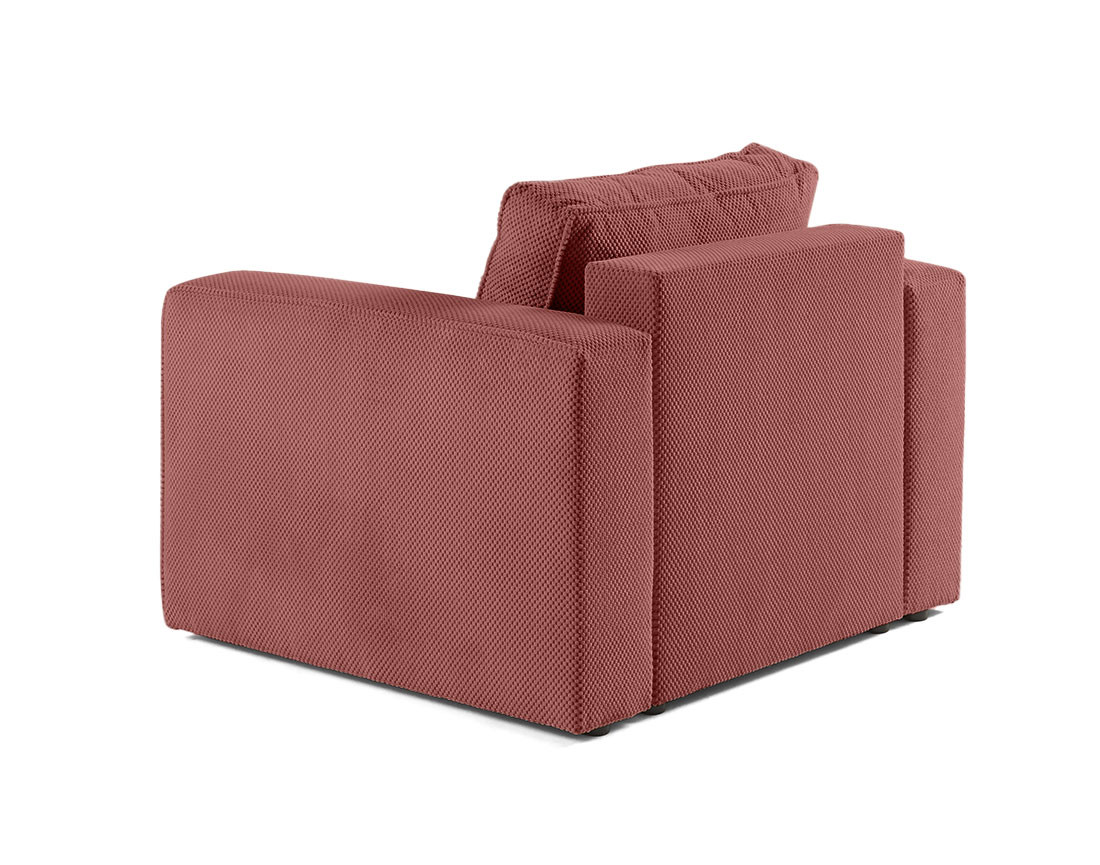 Fauteuil en velours texturé Topaze