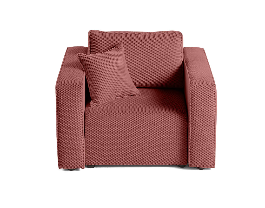 Fauteuil en velours texturé Topaze