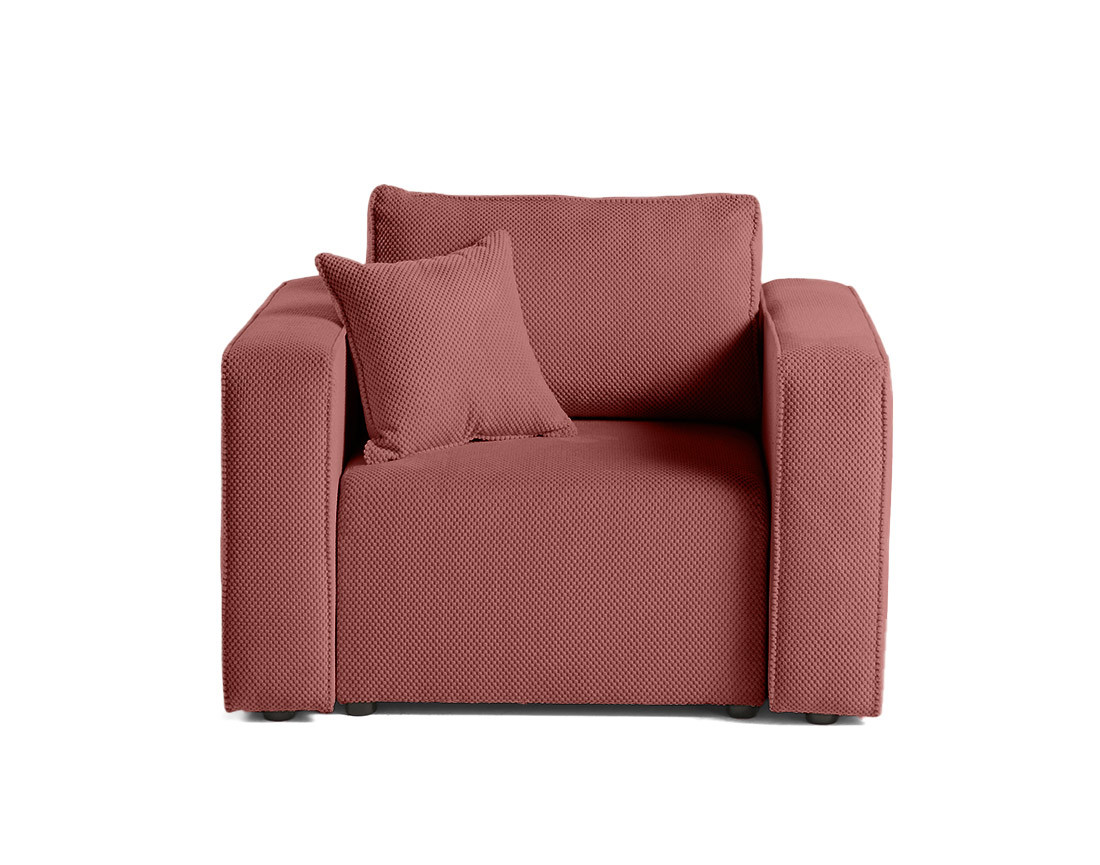 Fauteuil en velours texturé Topaze