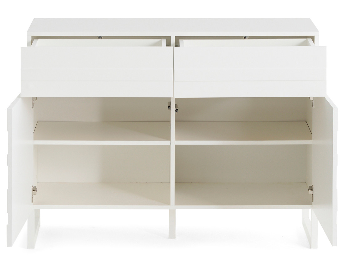 Buffet bas blanc 110 cm Sofia
