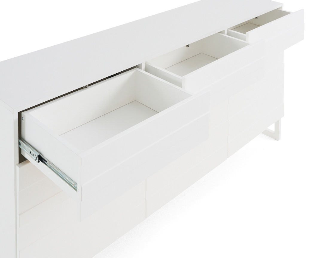 Buffet bas blanc 165 cm Sofia