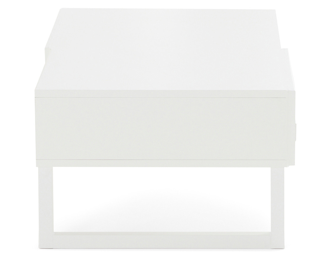 Table basse blanc 1 niche 110 cm Sofia
