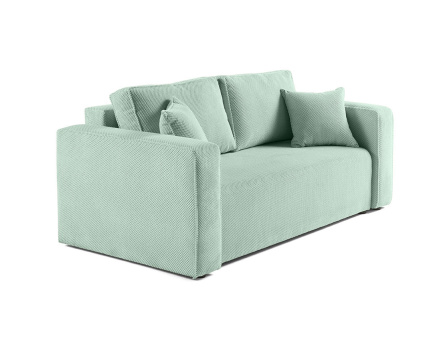 Canapé droit 2 places en velours texturé Topaze