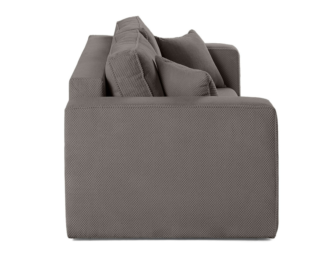 Canapé droit 2 places en velours texturé Topaze