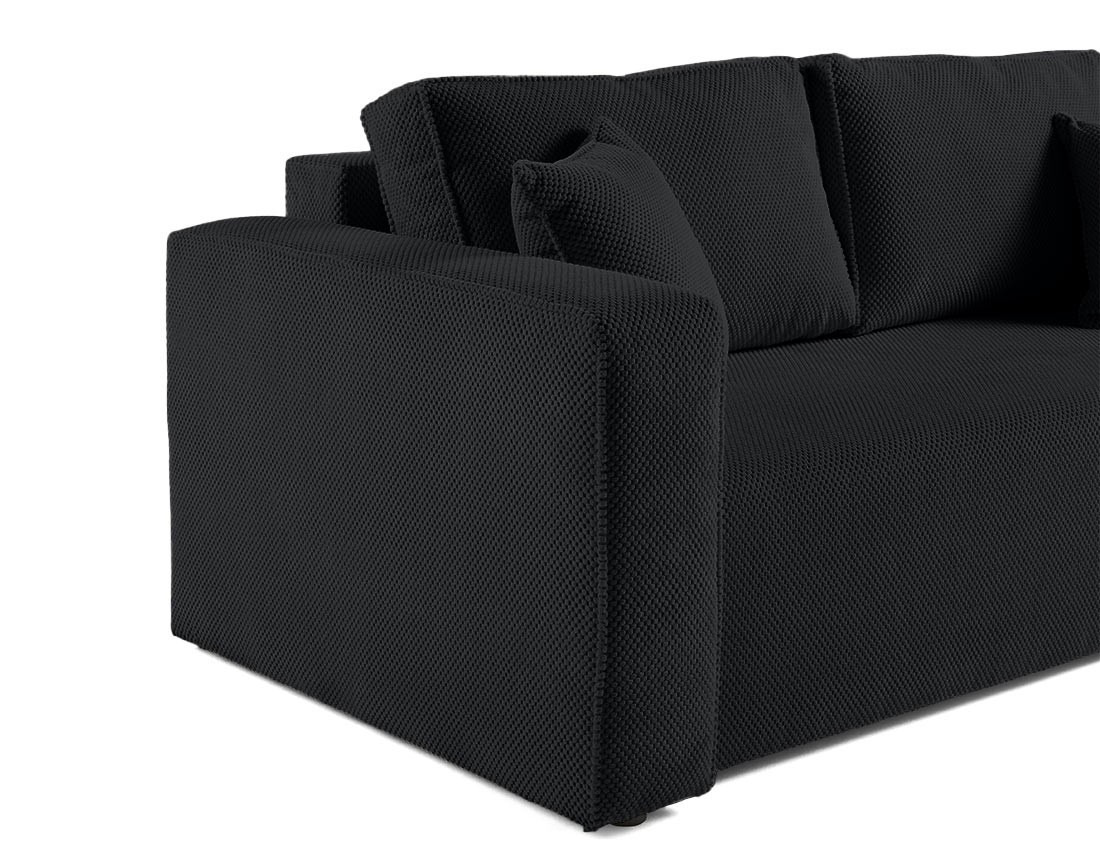 Canapé droit 2 places en velours texturé Topaze