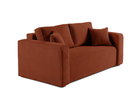 Canapé droit 2 places en velours texturé Topaze