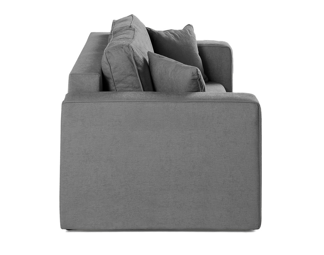 Canapé droit 2 places en tissu Topaze