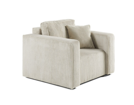 Fauteuil en velours côtelé Topaze