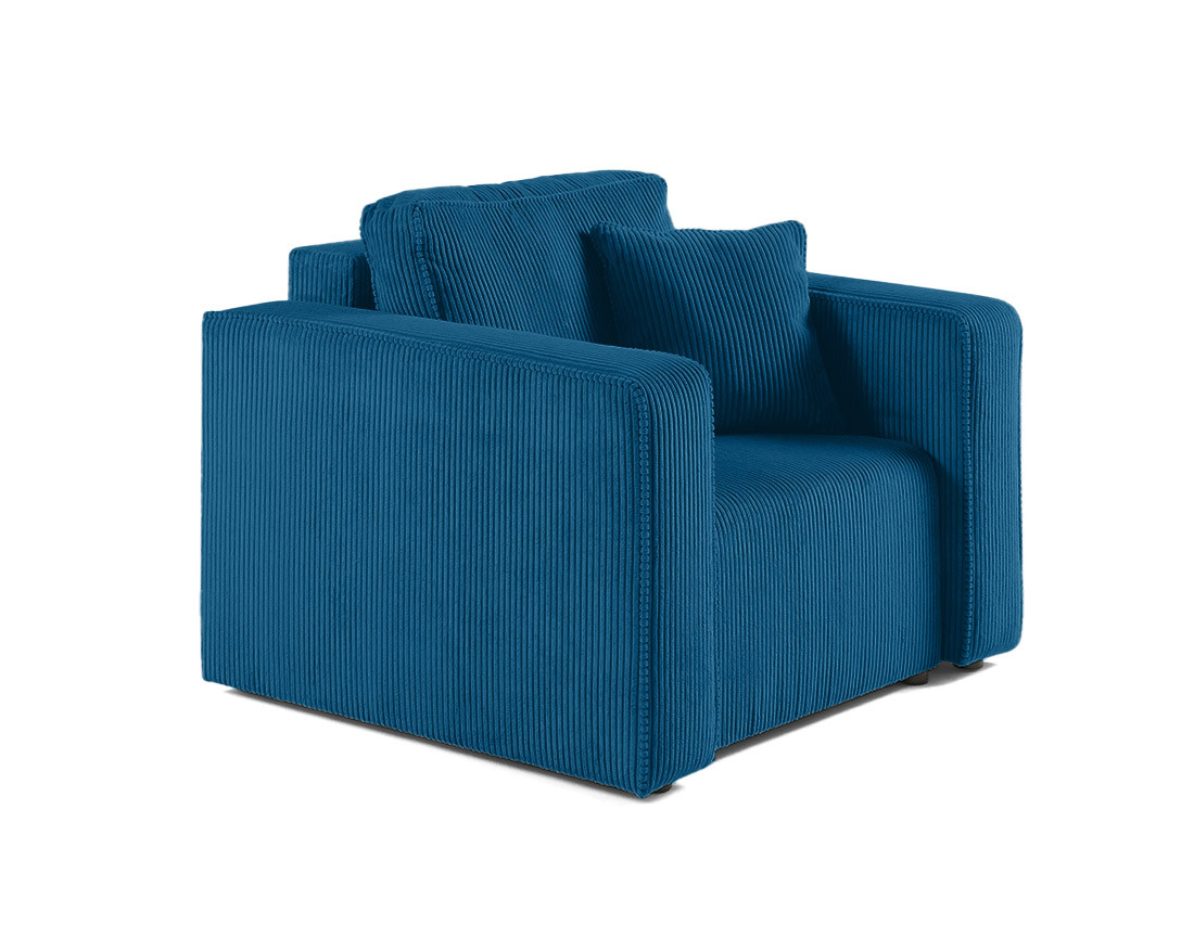 Fauteuil en velours côtelé Topaze