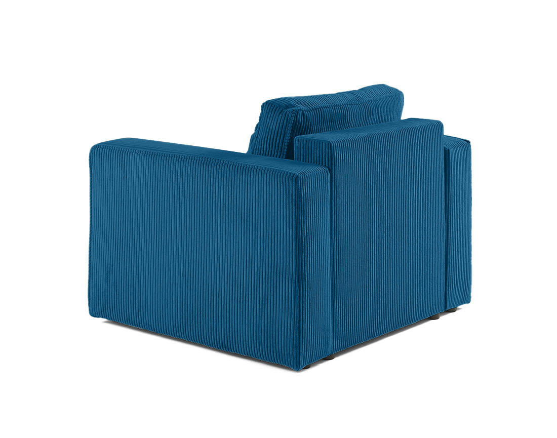 Fauteuil en velours côtelé Topaze