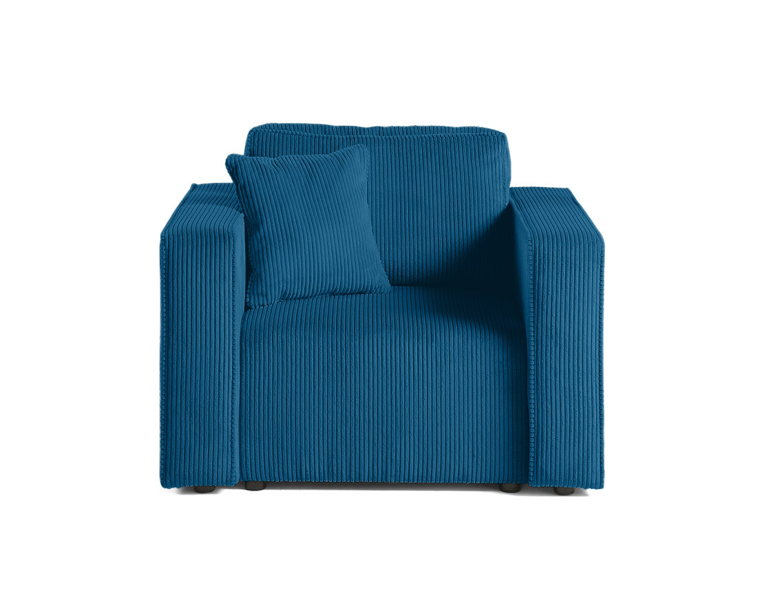 Fauteuil en velours côtelé Topaze