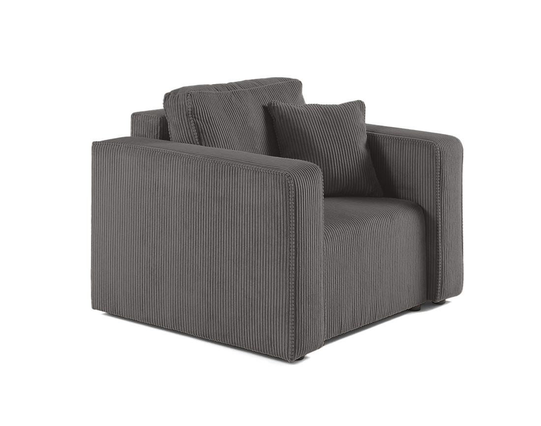 Fauteuil en velours côtelé Topaze