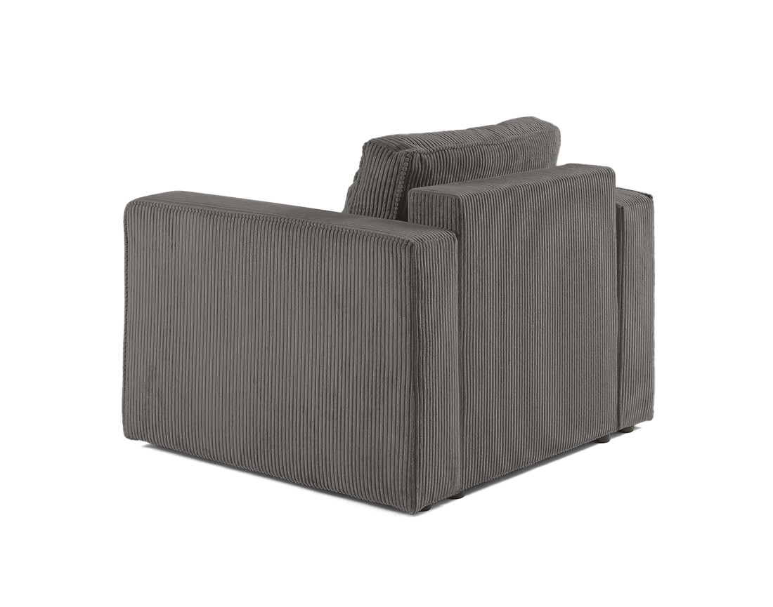 Fauteuil en velours côtelé Topaze