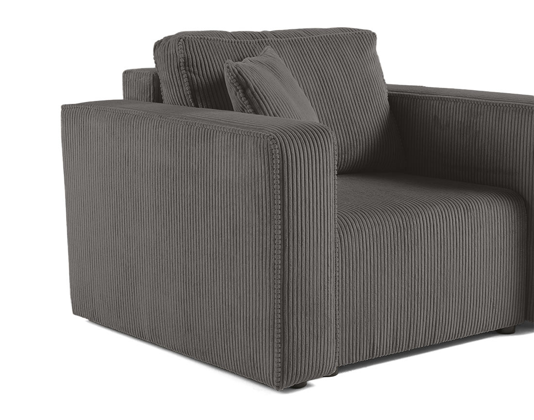 Fauteuil en velours côtelé Topaze