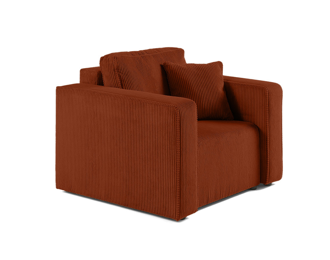 Fauteuil en velours côtelé Topaze