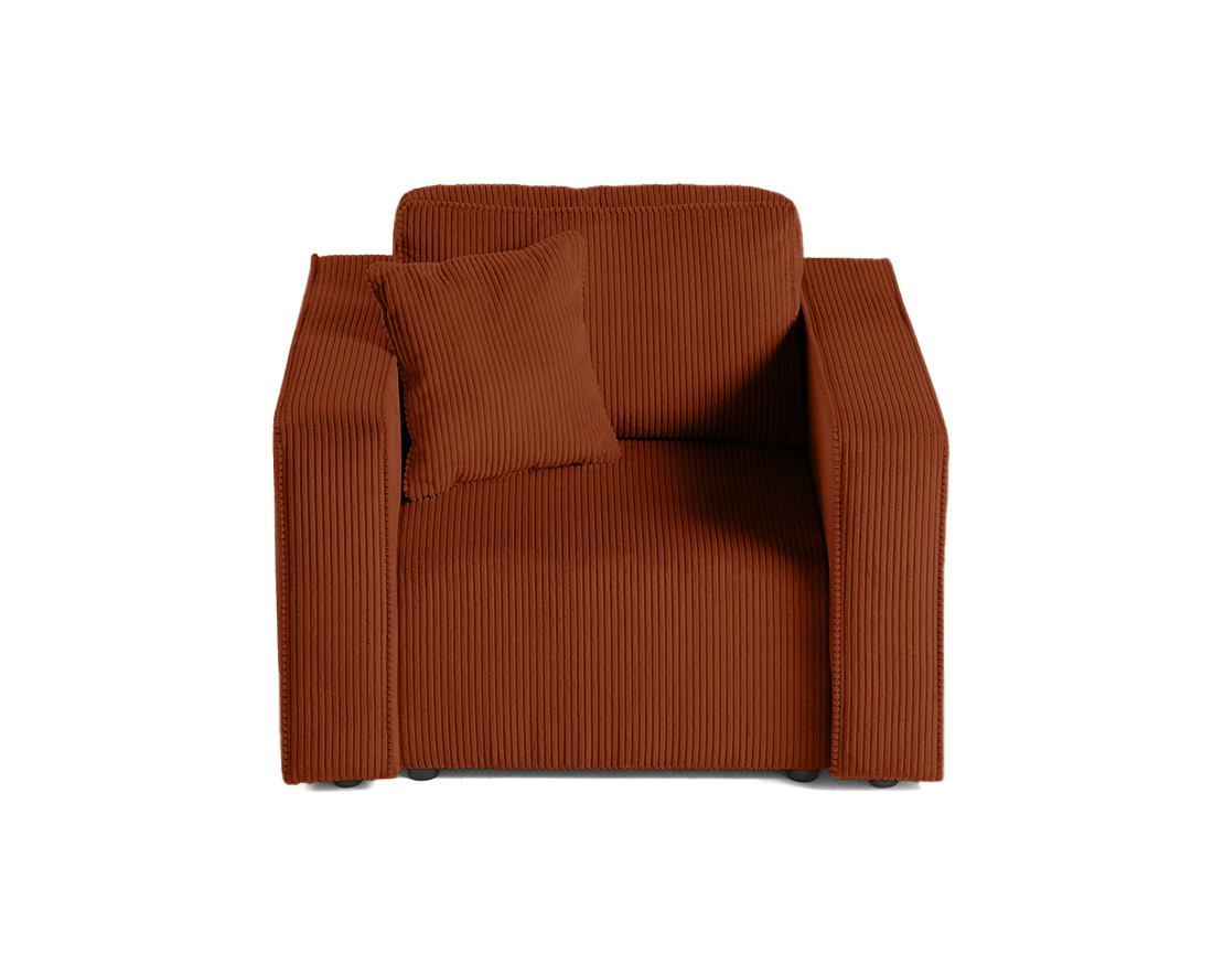 Fauteuil en velours côtelé Topaze