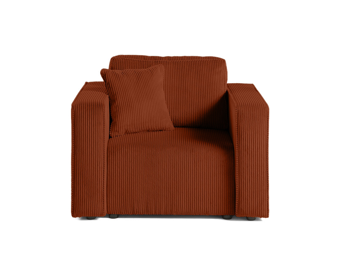 Fauteuil en velours côtelé Topaze