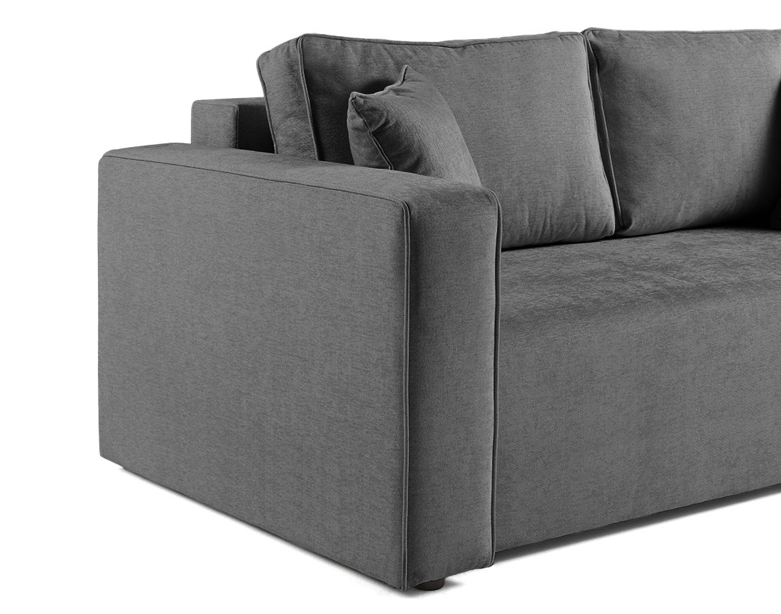 Canapé droit 2 places en tissu Topaze