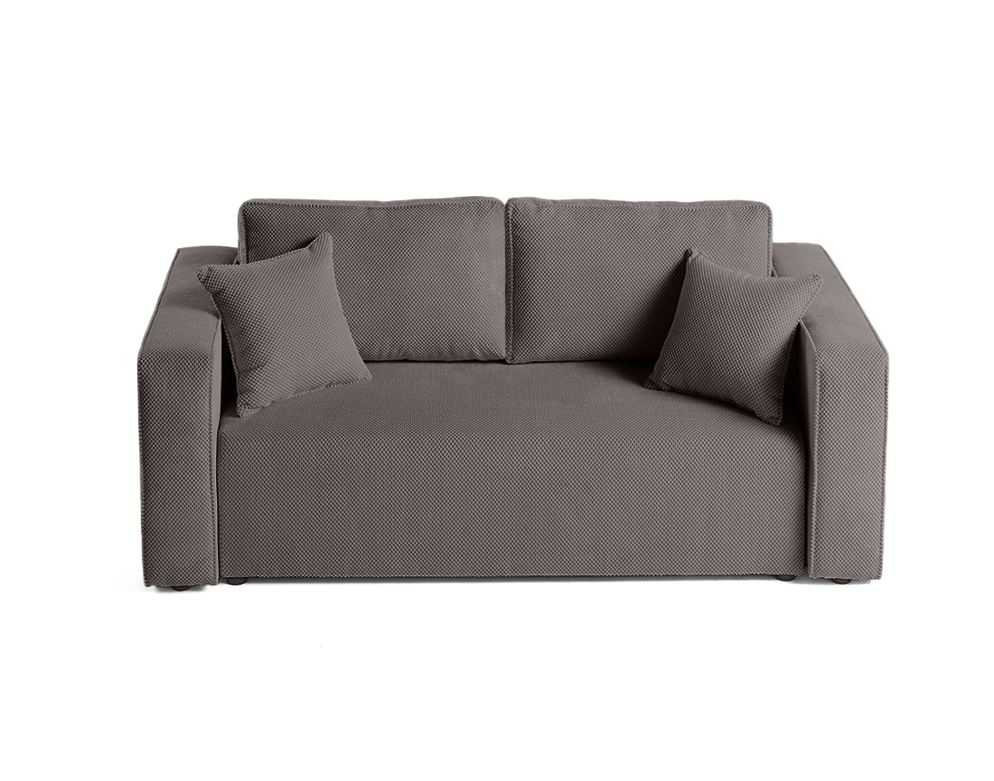 Canapé droit 2 places en velours texturé Topaze