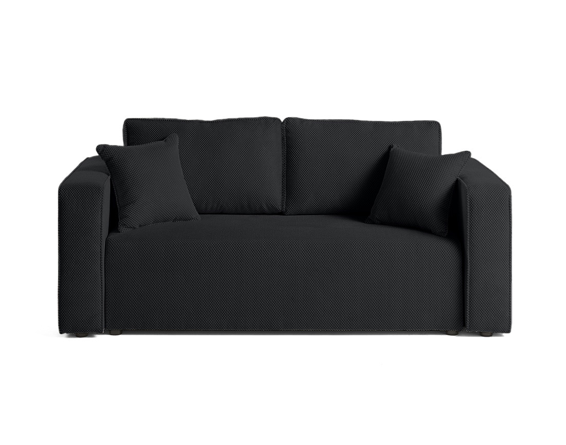 Canapé droit 2 places en velours texturé Topaze