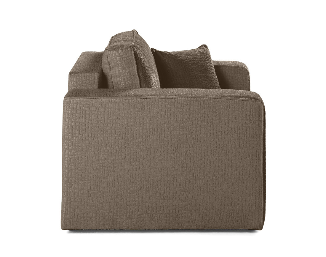 Fauteuil en tissu velours relief Topaze