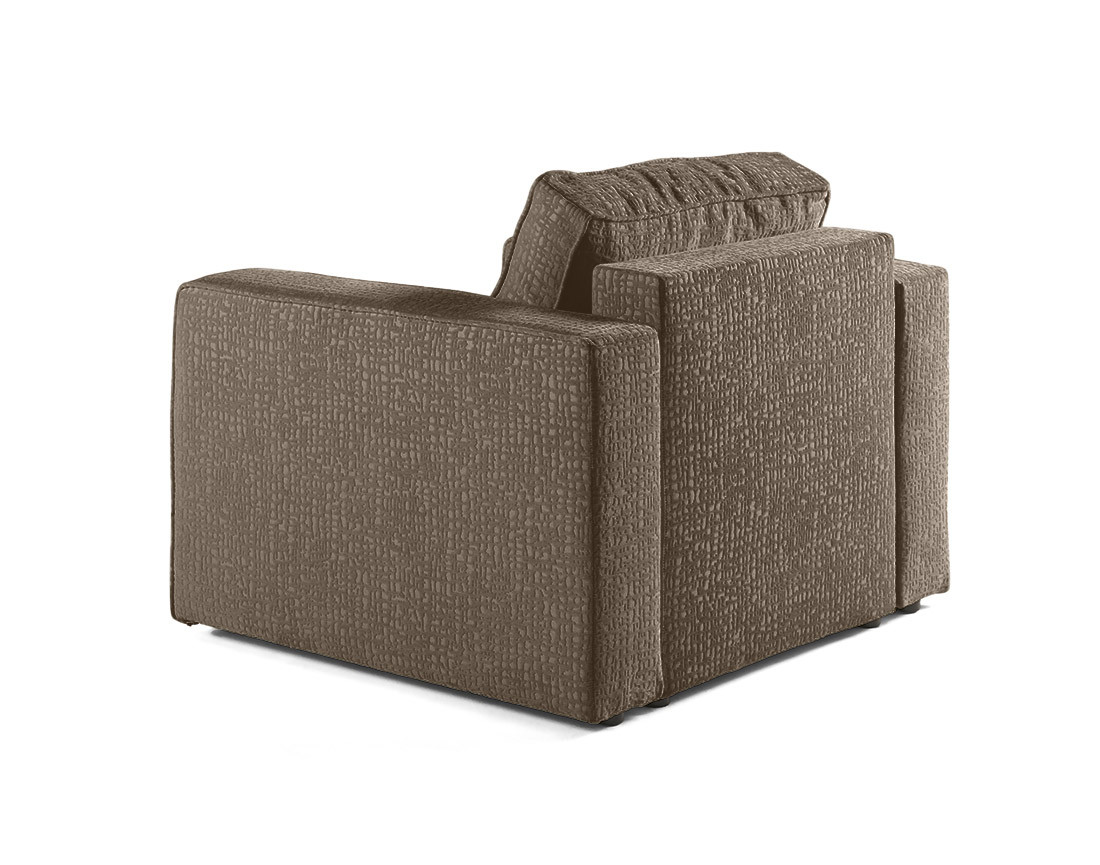 Fauteuil en tissu velours relief Topaze