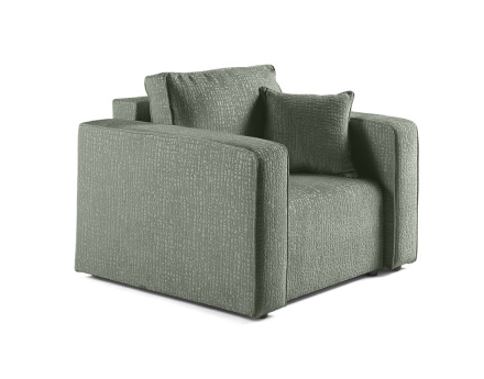 Fauteuil en tissu velours relief Topaze