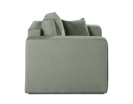 Fauteuil en tissu velours relief Topaze