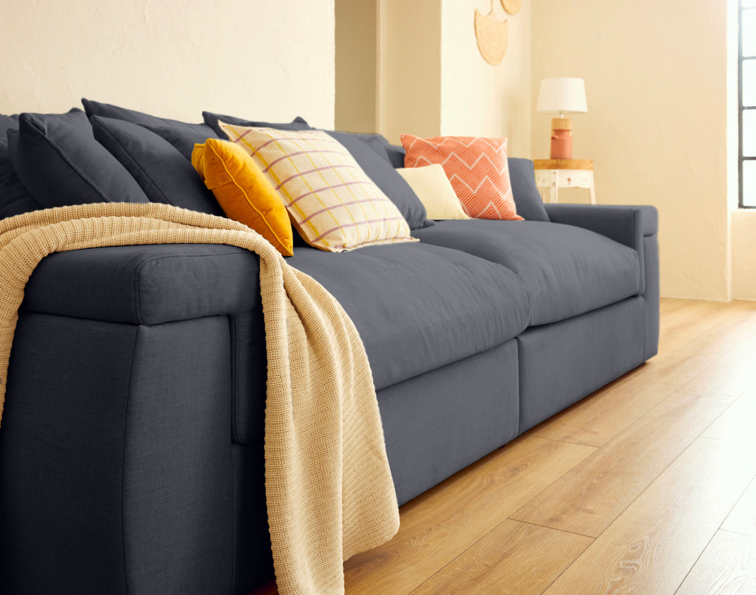 Canapé 4 places - assise profonde - en tissu Sergio