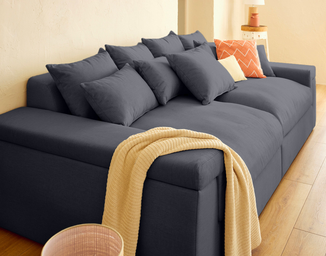 Canapé 4 places - assise profonde - en tissu Sergio