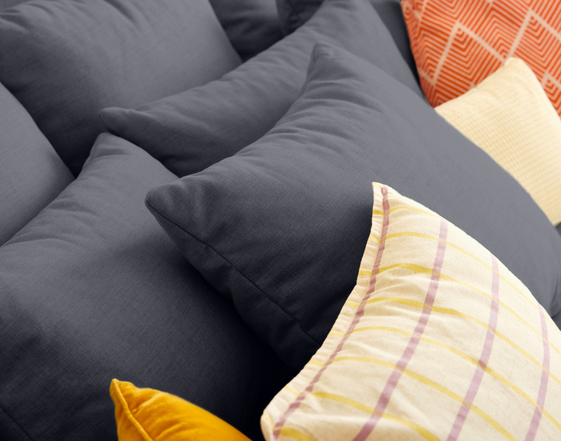 Canapé 4 places - assise profonde - en tissu Sergio