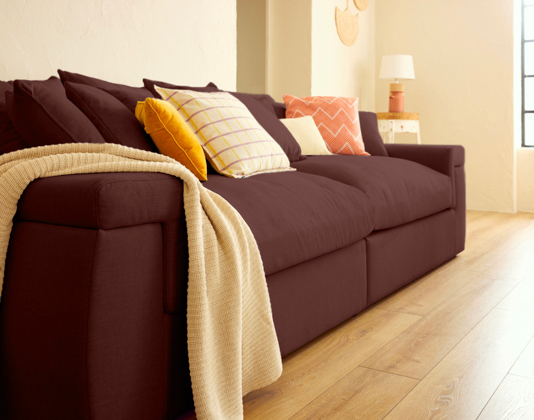 Canapé 4 places - assise profonde - en tissu Sergio