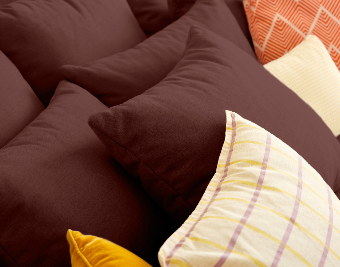 Canapé 4 places - assise profonde - en tissu Sergio