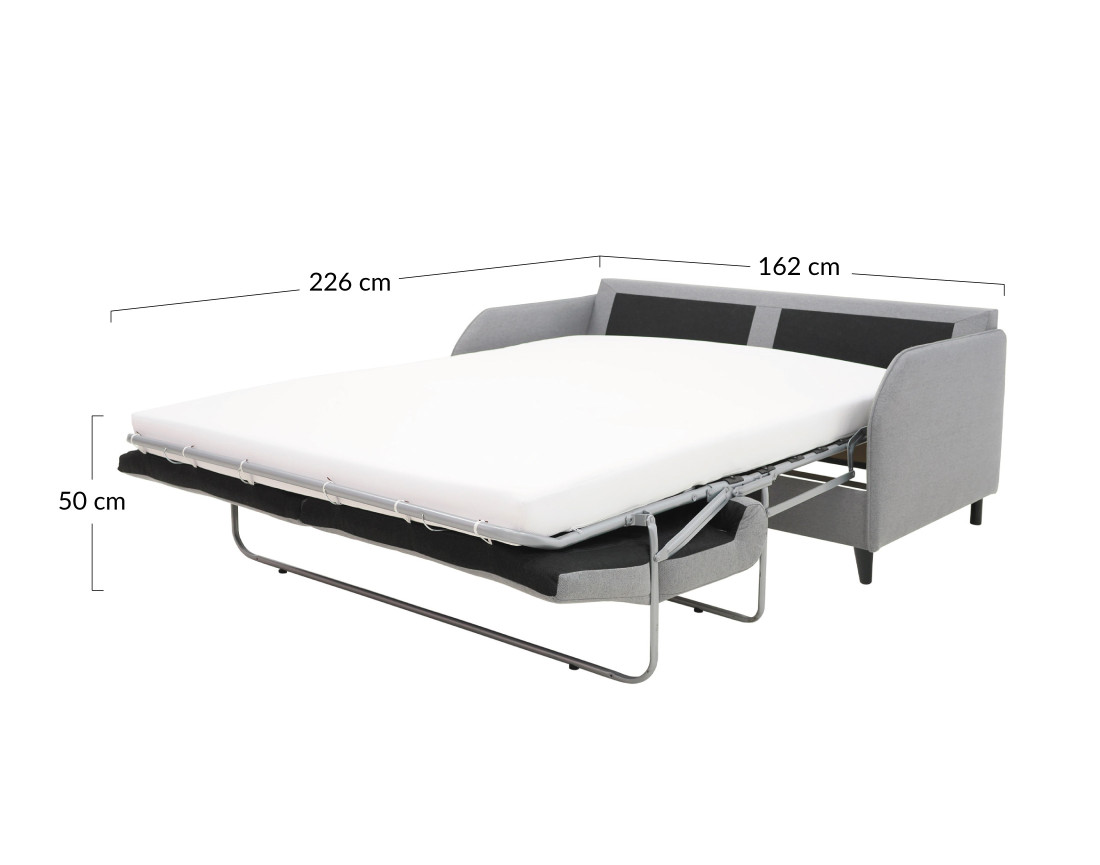 Canapé 3 places convertible express quotidien en tissu Cosmos