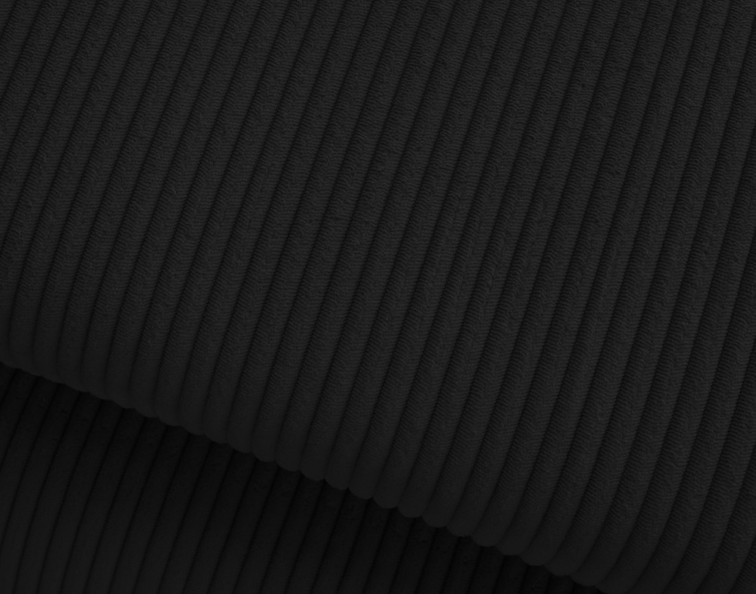 Canapé d'angle gauche convertible et têtières en velours côtelé Lisbona