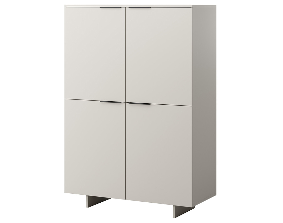 Buffet haut beige 4 portes 145 cm Canterbury