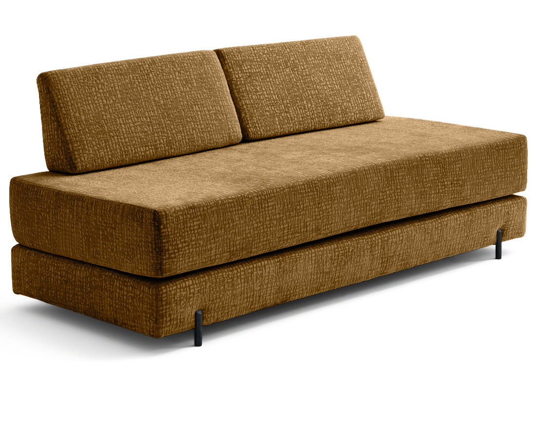 Banquette 3 places convertible en tissu velours relief Brescia