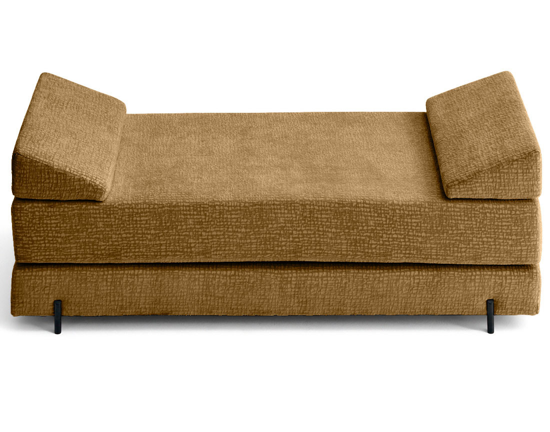 Banquette 3 places convertible en tissu velours relief Brescia